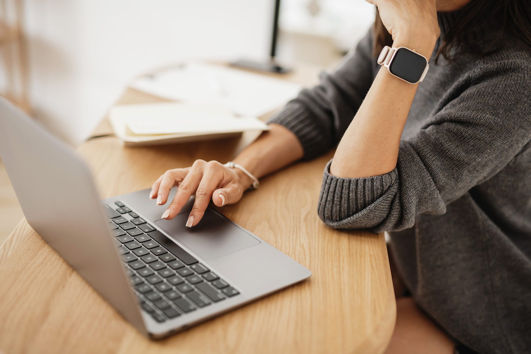 The early days: a desk, a laptop, and mortgage files
